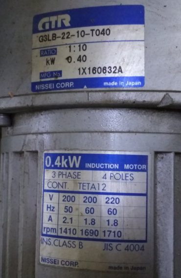 供应平行轴日精GTR减速电机G3LB-22-10-...