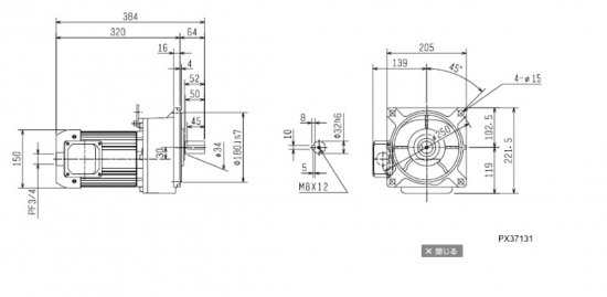 三菱马达GM-DPF 0.75kW 1/270