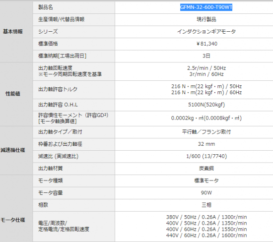 日精GTR感应齿轮减速电机GFMN-32-600-...
