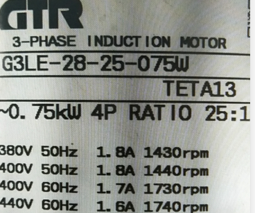 日本进口日精减速电机G3LE-28-25-075W...
