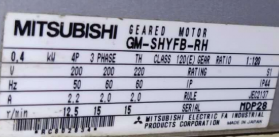 mitsubishi日本三菱减速马达GM-SHYF...